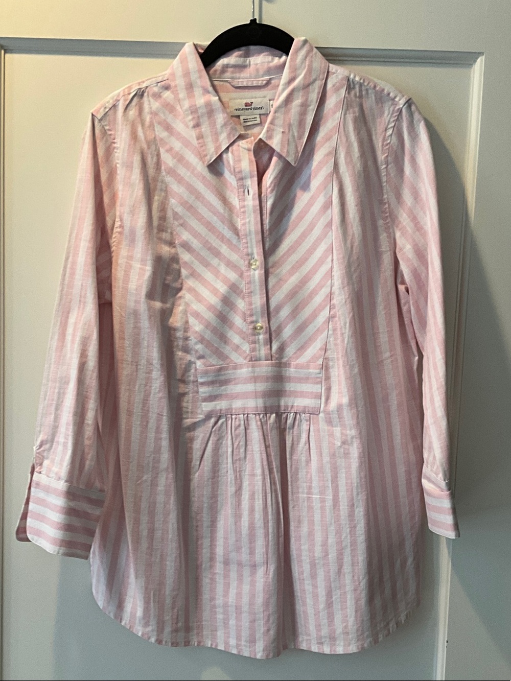 Vineyard Vines Pink and White Striped Tunic